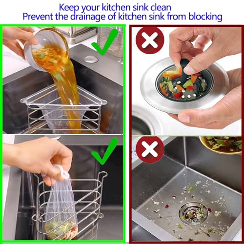 Colador para fregadero de cocina con cesta y bolsa miniatura 2