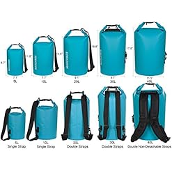 Alternative view of MARCHWAY Floating Waterproof Dry Bag Backpack 5L/10L/20L/30L/40L, Roll Top Sack Keeps Gear Dry for Kayaking, Rafting, Boating, Swimming, Camping, Hiking, Beach, Fishing