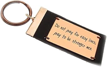 Leather Keychain - Custom Engraved Key Chain - Mens Gift Idea - Personalized Leather keychain -anniversary keychain - Anniversary Gift for men
