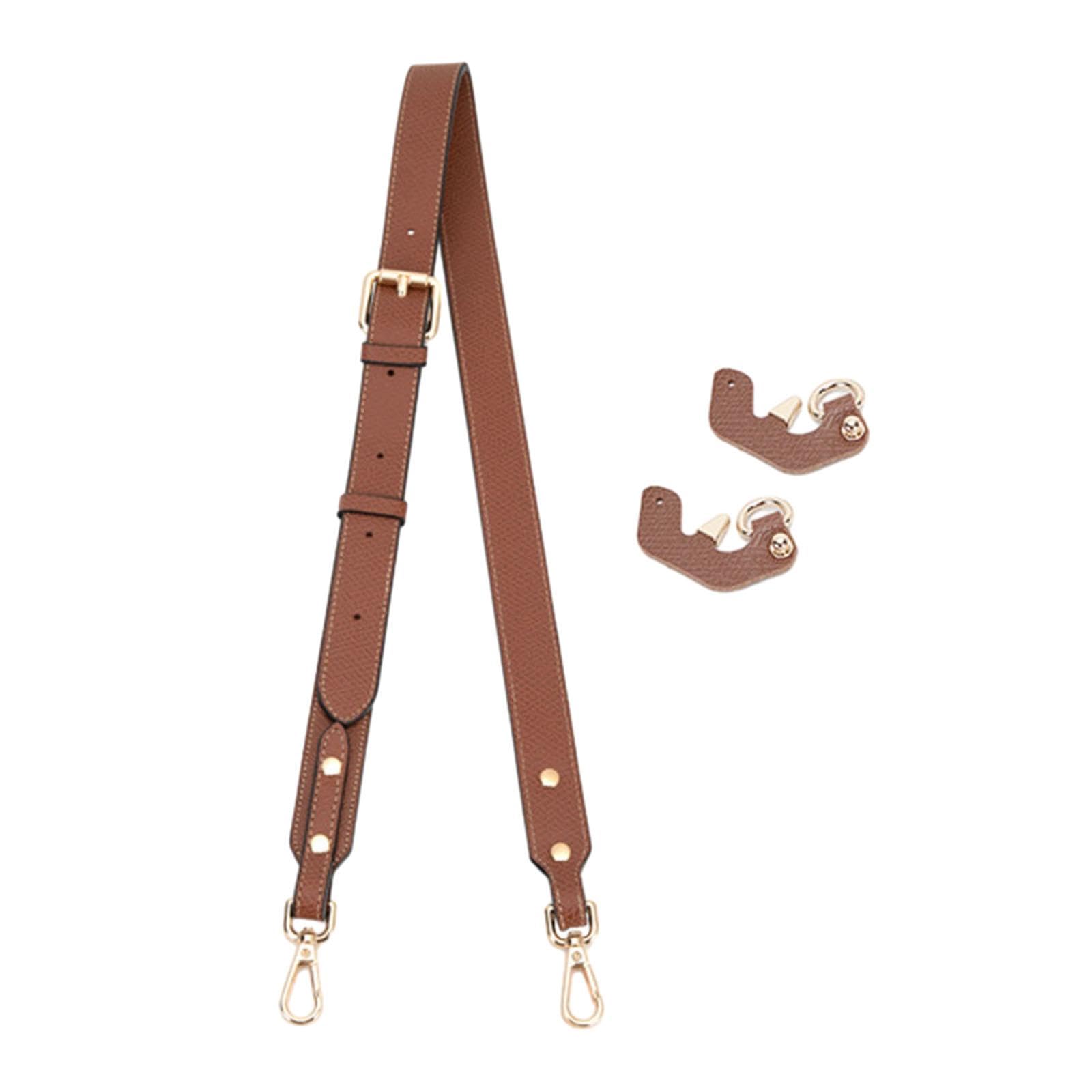 Shoulder Strap Durable Purse Strap for Shoulder Handbags DIY Bag Accessories Brown Gold Buckle-image-45