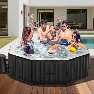 large inflatable hot tub 8 person