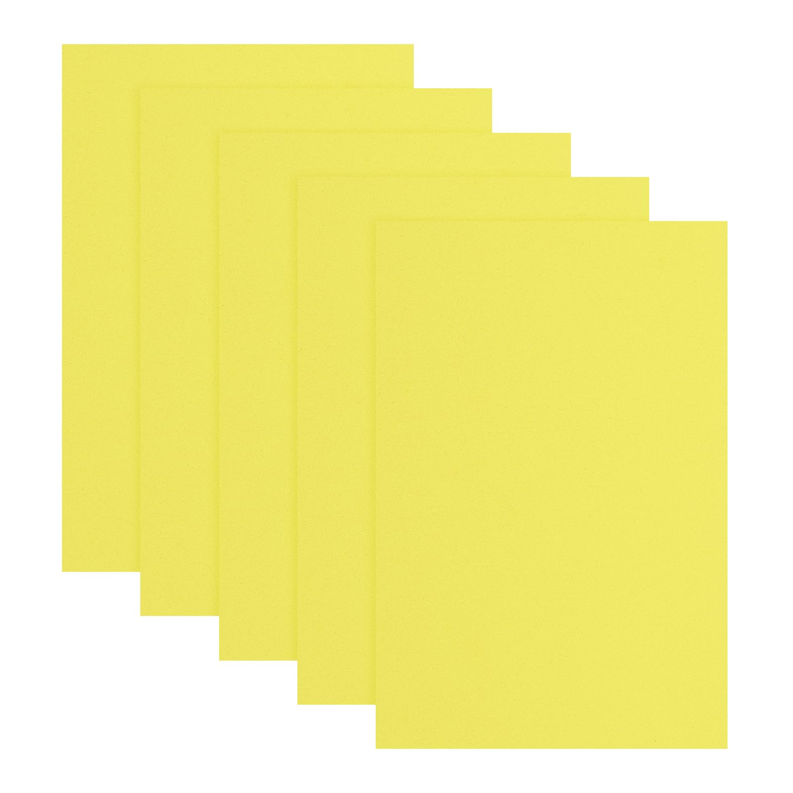 sourcing map 5 Pcs Yellow EVA A4 Foam Sheets Crafts, 12 x 8 Inch Foam Paper for DIY Crafts Project Classroom Scrapbook Art Cards Home Office Decoration (2mm Thick)
