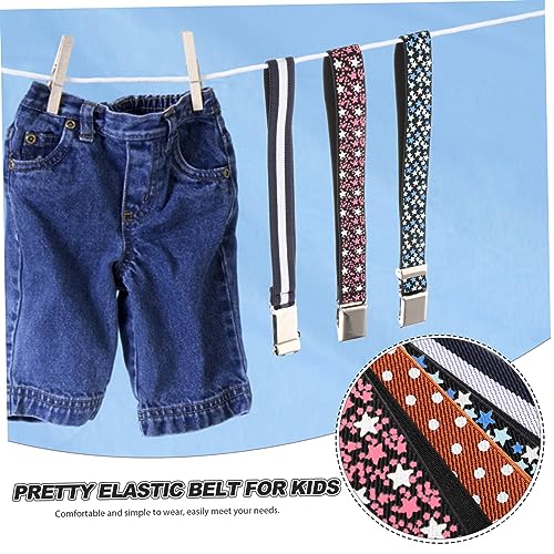 Garneck 4 pcs Elastic Waist Belts Stretchy Boys Belts Elastic Waistband for School Uniform Casual Dress Pants3