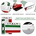 TOMALL 4Pcs 3D Metal Italy Flag Emblem Badge Decals for All Cars for Side Fender Italian Badges Trucks Laptop Zinc Alloy Symbol Modified Emblems Logo Decorations Stickers for Car Exterior Accessories