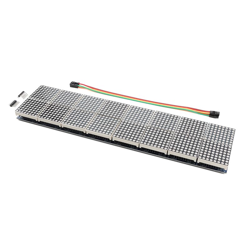 1Pc MAX7219 Dot Matrix Module 16-bit Dot Matrix 2 in 8 Display Board LED Driver Display Module for Arduino, Red