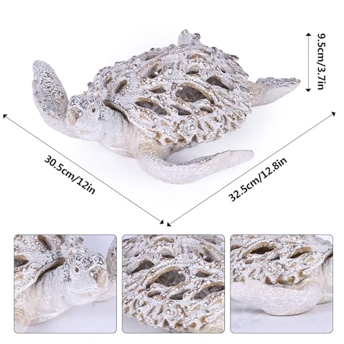 Figura decorativa tortuga costera en resina para hogar miniatura 2