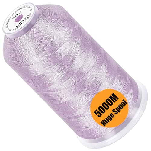 Image of New brothread - Single Huge Spool 5000M Each Polyester Embroidery Machine Thread 40WT for Commercial and Domestic Machines - Amethyst