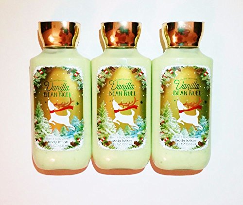 Lot of 3 Bath & Body Works Holiday Traditions Vanilla Bean Noel Body Lotion 8 Fl Oz Each (Vanilla Bean Noel)
