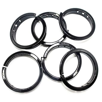 EASYEAH 2-3/8"60mm Opened Black Snap-in Knockout Insulating Bushing, Plastic Cable Hole Grommets for Wiring, Round Nylon Snap in Locking Electrical Wire Cord Hose & Tubing Bushings Grommets, 6 pcs
