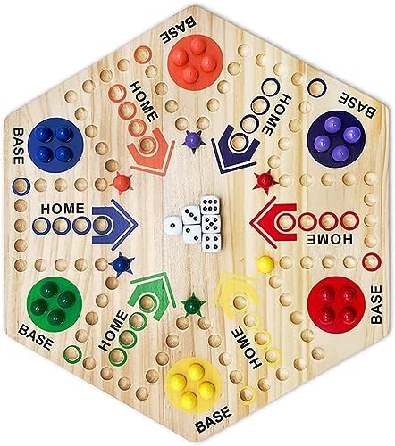 Marbles Board Game Double-Sided Wooden Board Games Parent-Children Interactive Marbles and Dice Board Game with 6 Dice and 30 Marble Balls Wooden Fast Track Board Games for Kids Adult 8 51Ptp9k4TCL. AC