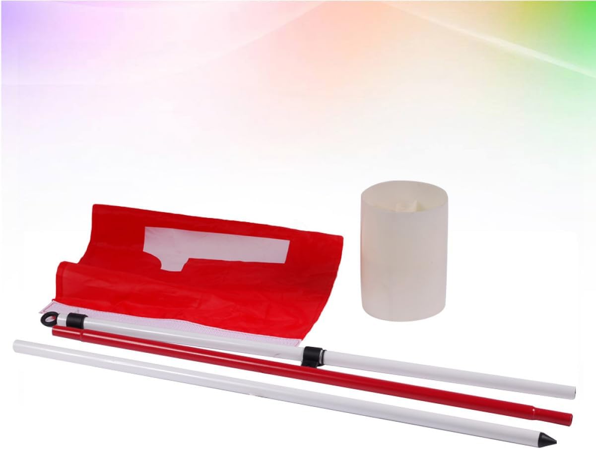 Flag Hole Cup Flagstick Section Golf Practice Pole for Backyard Putting Green Training for Outdoor Sports and Garden Use