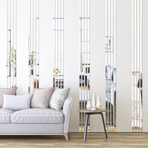 20 pcs Strip Acrylic self-Adhesive Mirror Tape Border - Removable...