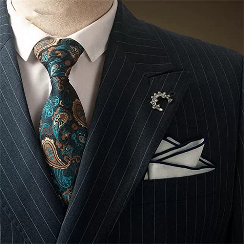 Suit Suit Male Spring and Wedding Groom Dress Suit Men's Body-Fitting Striped Professional Dress(Medium)4