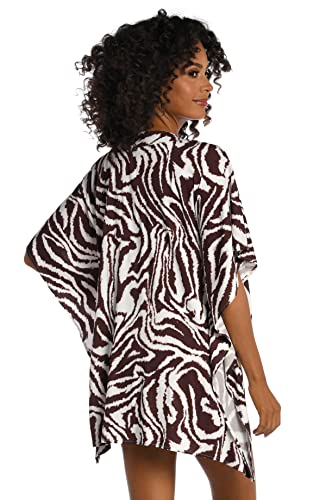 La Blanca Women's Standard Lace Up Caftan Swimsuit Cover Up4