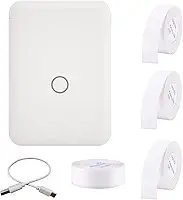 Henniu D110 Label Maker hine Mini impressora de etiquetas térmicas de bolso com 4 rolos de etiquetas tudo em um BT Connect Prince Tag DIY Date Journal Study Sticker Labeling hine Compatível com iOS