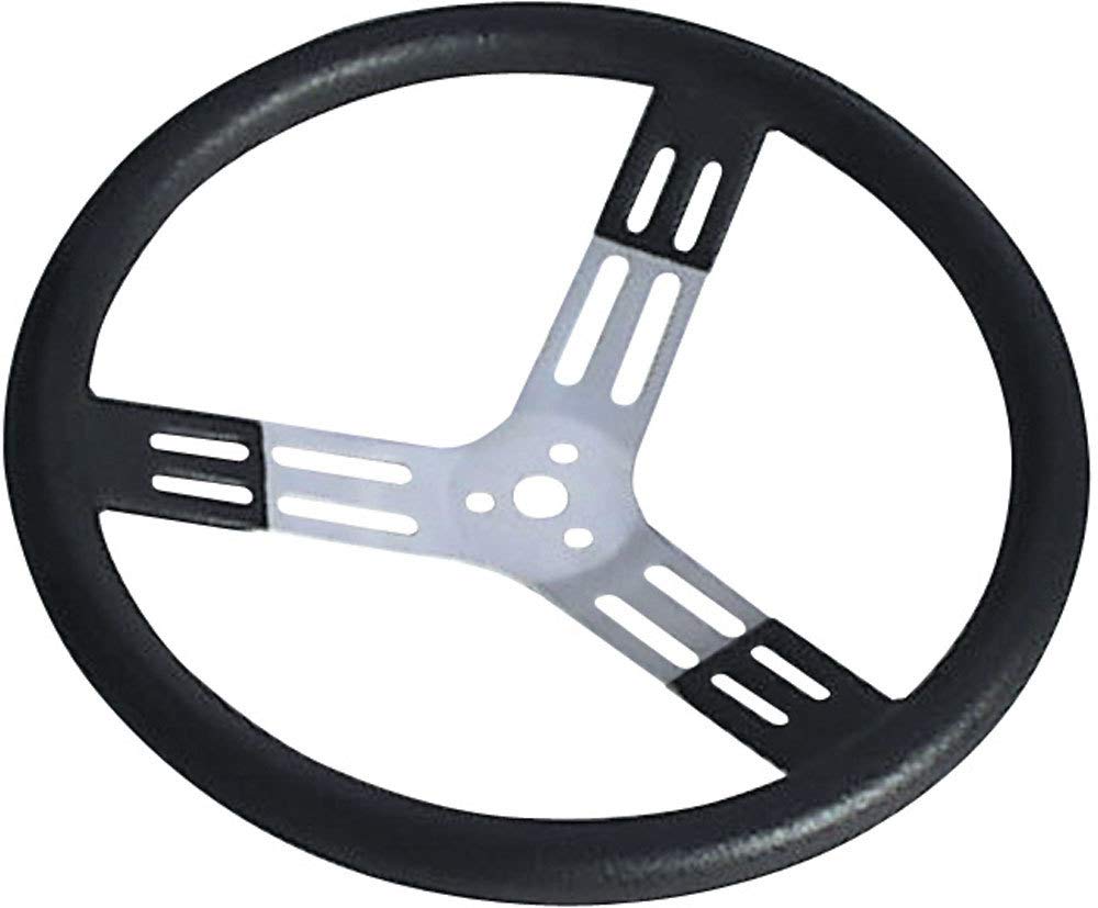 Longacre 52-56820 15 in Alum Bump Grip Steering Wheel, Black