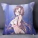Mopoq Plaza Animado Almohada, Animado bidimensional alrededores de la Plaza de Almohadas, Ropa de Cama Inicio Dormir Cojín, Sword Art Online Yuuki Asuna, Almohadilla de la Felpa, Individual
