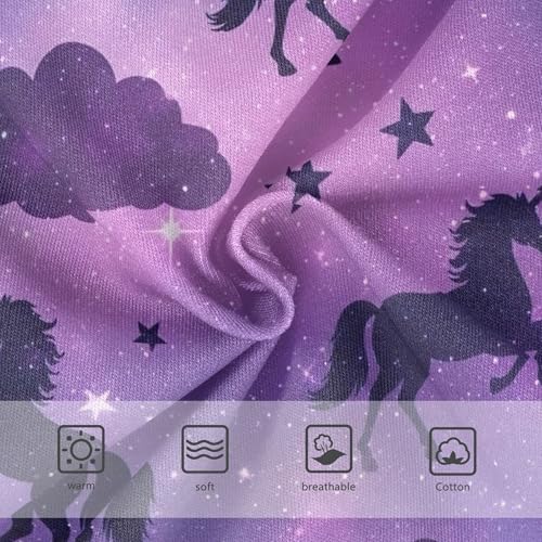 Cotton Girls Underwear Toddler Purple Unicorns Galaxy Sparkling Stars Girl Panties Cute Flower Briefs Undies Kids 2t3