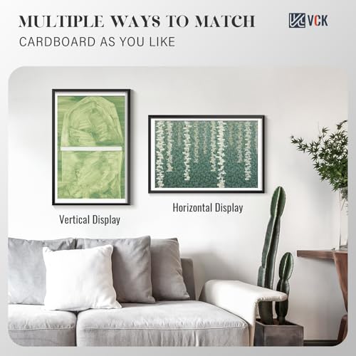 Image of VCK 12x18 Poster Frame Black Metal, Real Glass, 11x17 Mat, for Picture