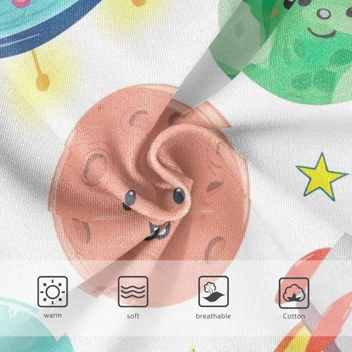 Fun Toddler Underwear Custom 2t Cotton Cute Panties Girl Cute Colorful Cartoon Planets White Underpants Briefs3