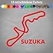 Generic Suzuka - Pegatinas (13 x 12 cm, diseño de la Fórmula 1, 18 colores)