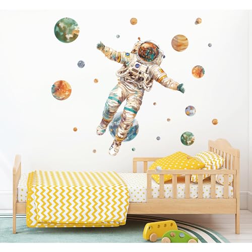 Vinilos Decorativos Astronauta Acuarela para Pared miniatura 5