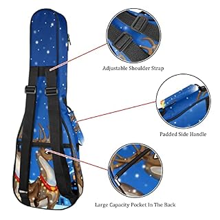 Housse pour ukulélé Père Noël sur le toit avec rembourrage en éponge de 10 mm d’épaisseur 53,3 cm avec sangles réglables… - Les Beatles, Paul McCartney, John Lennon, RIngo Starr, George Harrison Housse pour ukulélé Père Noël sur le toit avec rembourrage en éponge de 10 mm d'épaisseur 53,3 cm avec sangles réglables… – Image 3