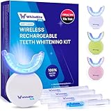 Whitebite Pro Teeth Whitening Kit for Sensitive Teeth – 32X LED Light + 35% Carbamide Peroxide Gel + Remineralizing Gel | Dental-Grade Whitening at Home Flavor Mint