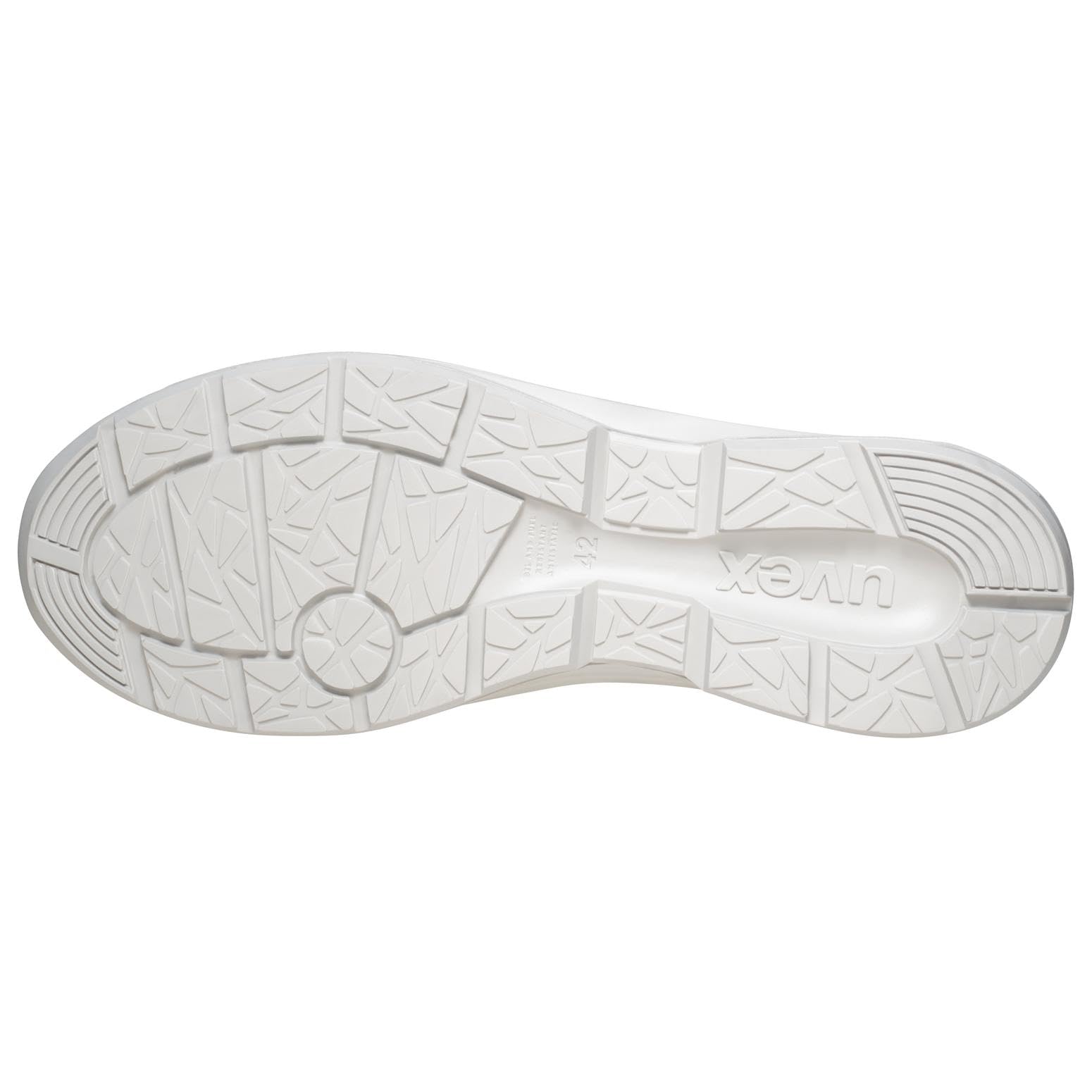Uvex 1 Sport White półbuty S1 FO SR – buty ochronne do lekkich obszarów – oddychające, lekkie i elastyczne, biały, 42 EU