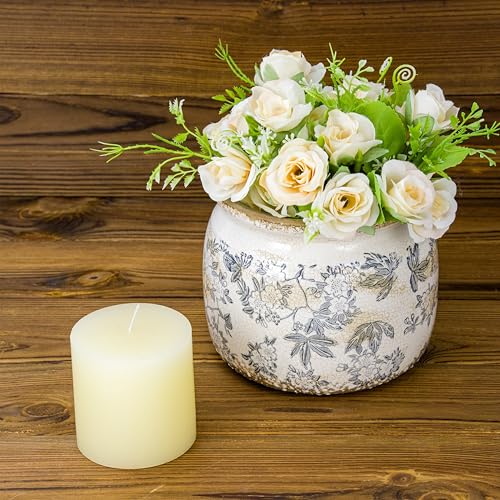 Dosayes Vintage Ceramic Ice Crack Flower Pot with Drainage Holes, Country Rustic Planters for Indoor and Outdoor,Tuscan Decor,Home,Living Room, Garden Decor, Gardening Gift (Farmhouse) by Dosayes - Image 6