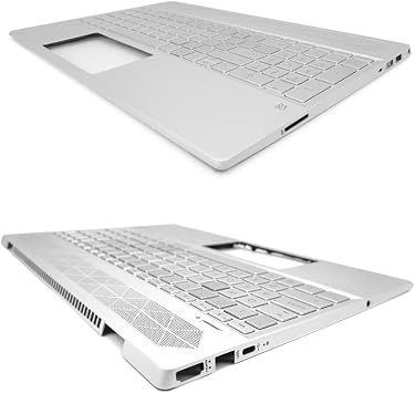Replacement for HP Pavilion 15-CS 15 CS 15-CS0025CL 15-CS1065CL 15-CS0064ST 15T-CS0057OD 15-CW Laptop Upper Case Palmrest Backlit Keyboard Top Cover Assembly Part L24752-001 Natural Silver