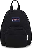 JanSport Half Pint Mini Backpack Black - 10.2L Durable Recycled Polyester Small Bag, Adjustable Straps, Zipper Pocket for Everyday Adventures