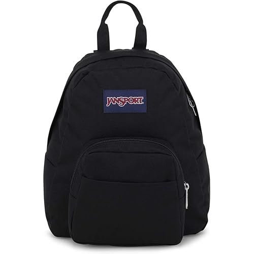 JanSport Half Pint Mini Backpack, 10.2 L - Durable Mini Bag Purse with Adjustable Shoulder Straps, Single Main Compartment, Zippered Stash Pocket, Black