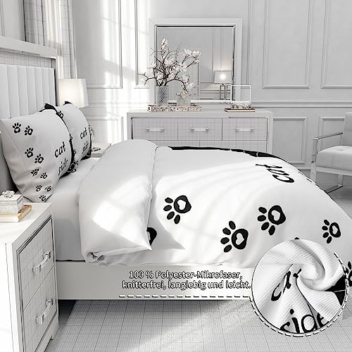 UGZDEA Cat Side and My Side Duvet Cover Set 200x200cm - Image 2