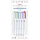 Zebra Pen Mildliner WKT7-5C-NC-N Astringent Mild Color Water-based Highlighter Set of 5 Colors