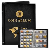 Album pour pièces de monnaie, petits collectionneurs, 250 pochettes, 10 pages, rangement pour médaillons, badges (rouge Album pour pièces de monnaie, petits collectionneurs, 250 pochettes, 10 pages, rangement pour médaillons, badges (rouge