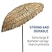 EasyGo - 8' Thatch Patio Tiki Umbrella Tropical Palapa Raffia Tiki Hut Hawaiian Hula Beach Umbrella