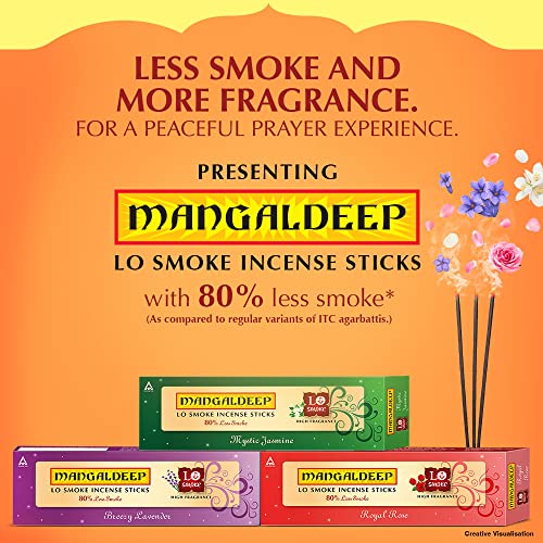 Image of Mangaldeep Lo Smoke Incense Sticks - Majestic Jasmine 200 sticks