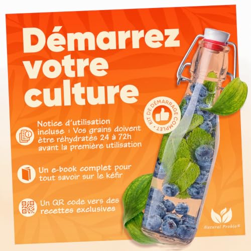Natural Probio® Grains Kéfir d'Eau Déshydratés 10 g, Fabriqué en France – vue 7