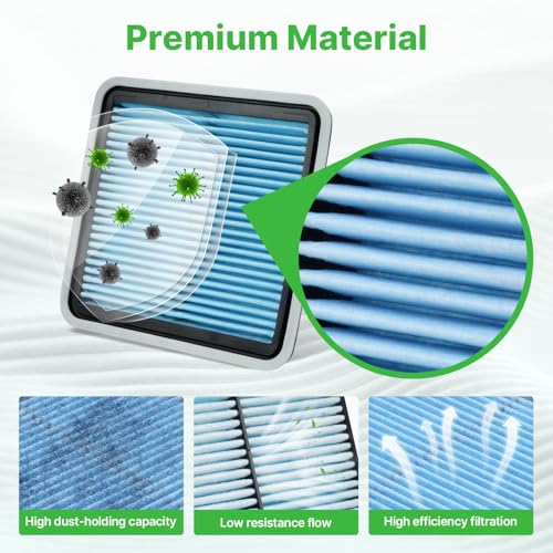 Image of 2PCS Engine Air Filter Fit for Subaru Outback 2005-2019, Forester 2009-2018, Impreza 2008-2016, Legacy 2005-2019, WRX 2013-2021 Air Filter Replacement Engine Filter Car Accessories# 16546AA090