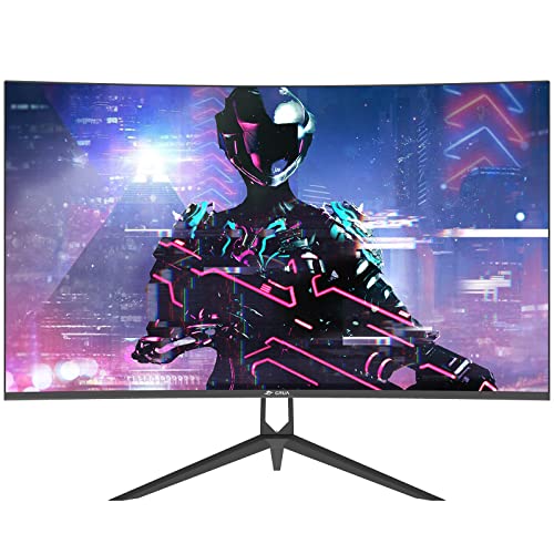 Crua 27" Curved Gaming Monitor, Qhd(2560X1440P)2K 144Hz 1800R 99%Srgb Professional Color Gamut Computer Monitor, 2Msgtg With Freesync, 3 Sides Frameless, Low Blue Light, Vesa Mountable(Hdmi,Dp)-Black #TOP1
