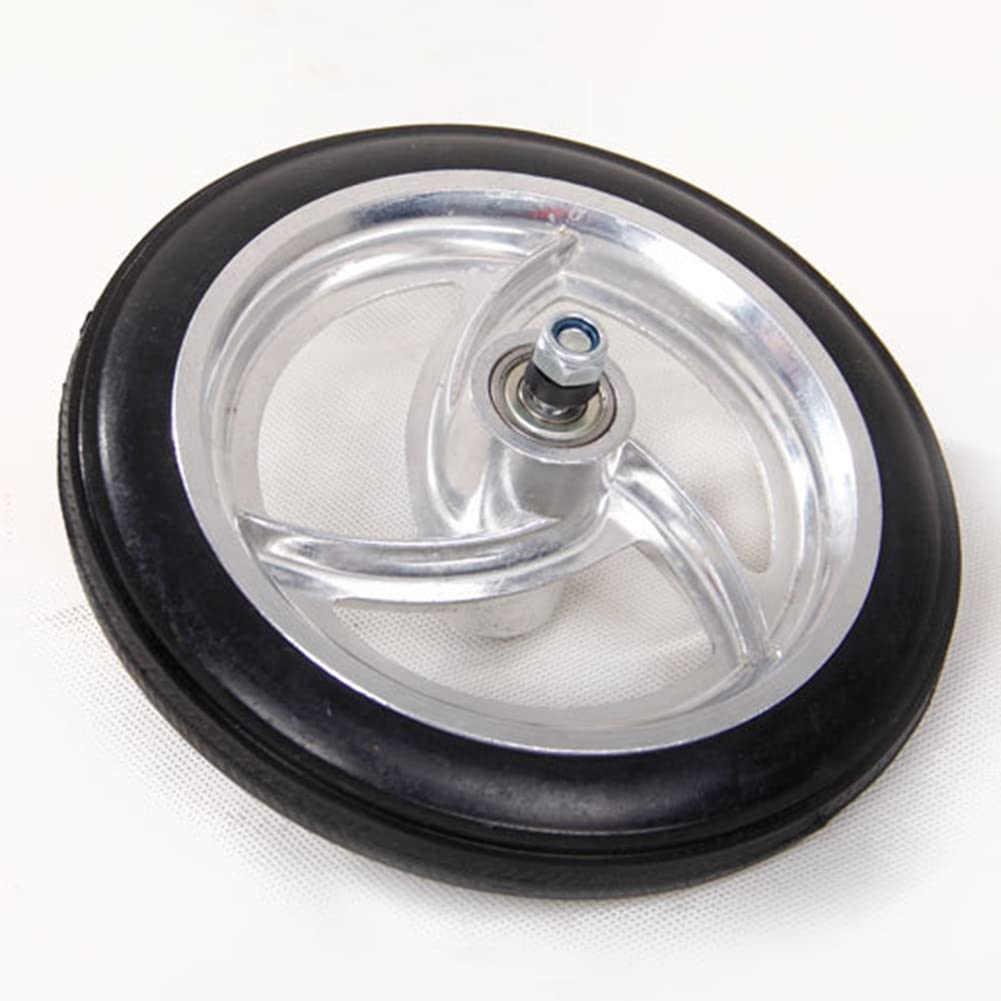 NGD 7 Pulgadas Ruedas Delanteras para Sillas de Ruedas No Inflables,con Cojinete de 5/16 "(8 mm),Buje de 2-3/8" (60 mm) de Ancho,Paquete de 2 Rueda de Goma Antideslizante