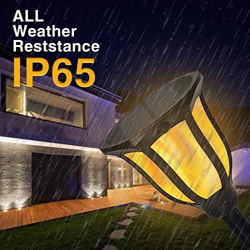 Solar Lights Solar Torches Lights Waterproof Flickering Flame Outdoor Lighting Landscape Decoration Lighting 96 LED Solar Powered Path Lights Dusk to Dawn Auto On/Off for Garden Patio Yard 2 Packs