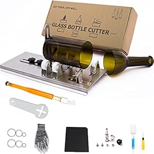 Glass Bottle Cutter, Upgraded Glass Cutter for Bottles, DIY Machine for Cutting Beer, Liquor, Whiskey, Alcohol…