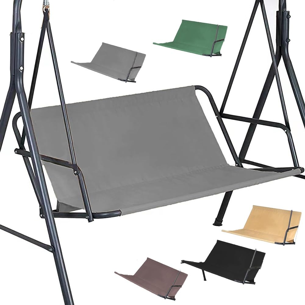 Funda para columpio de 3 plazas de tela Oxford impermeable para jardín exterior en negro