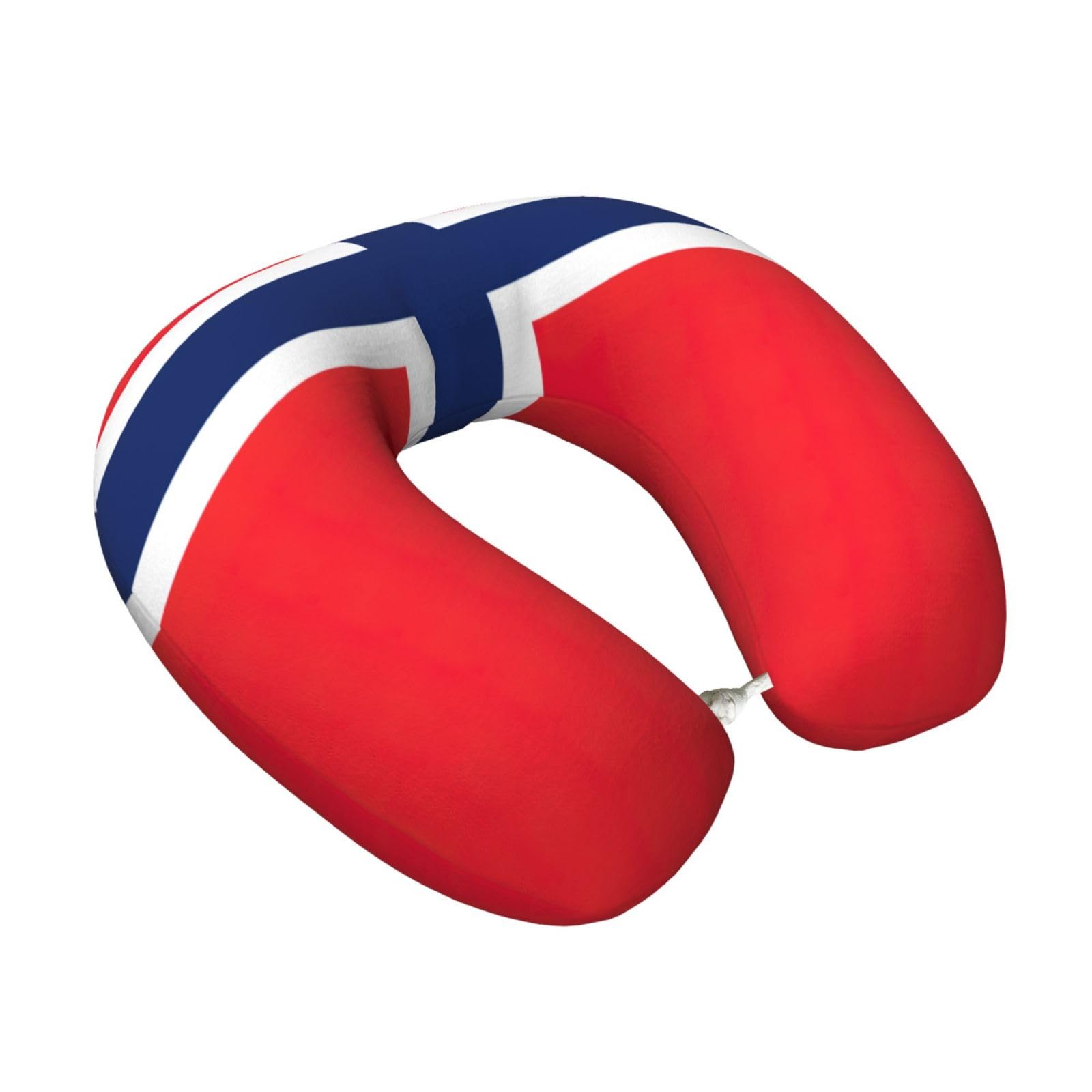 Yyoretp Norwegian flag Print Travel Pillow Pure Memory Foam Neck Pillows Portable Headrest for Airplane