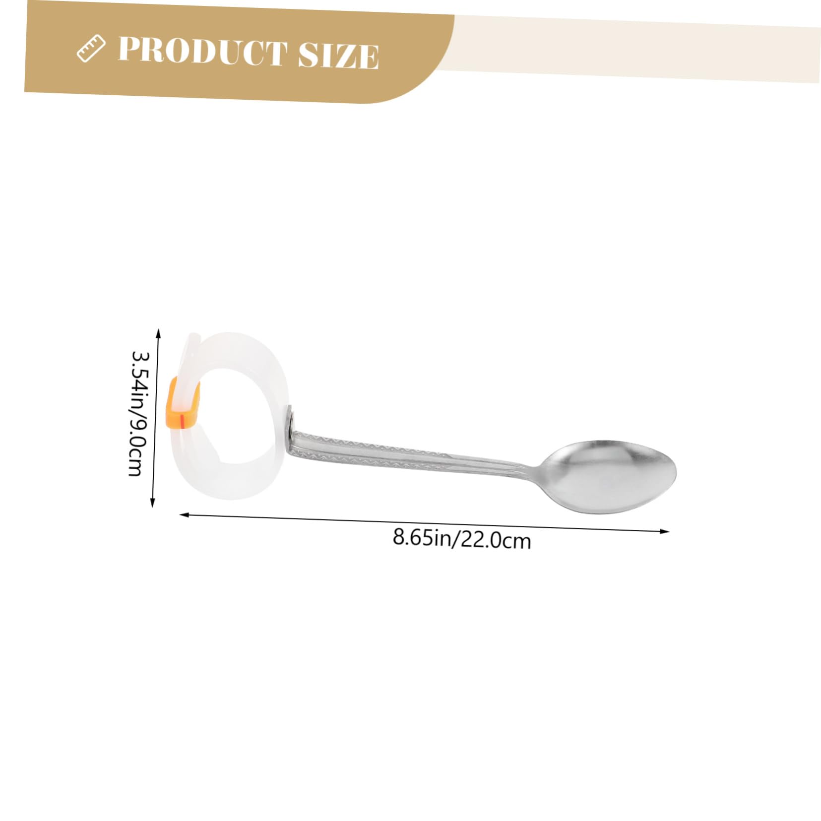 BUTIFULSIC Utensils Flatware Elderly Adaptive Spoon Disabled People Spoon Elderly Spoon Spoons Anti-Skid Portable Spoon Tremble Proof Spoon Anti-Slip Adaptive Spoon Stainless Steel