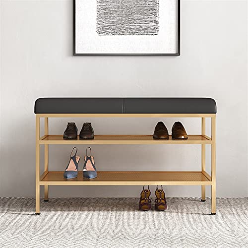 Banc de rangement chaussures avec assise confortable pour entrée
