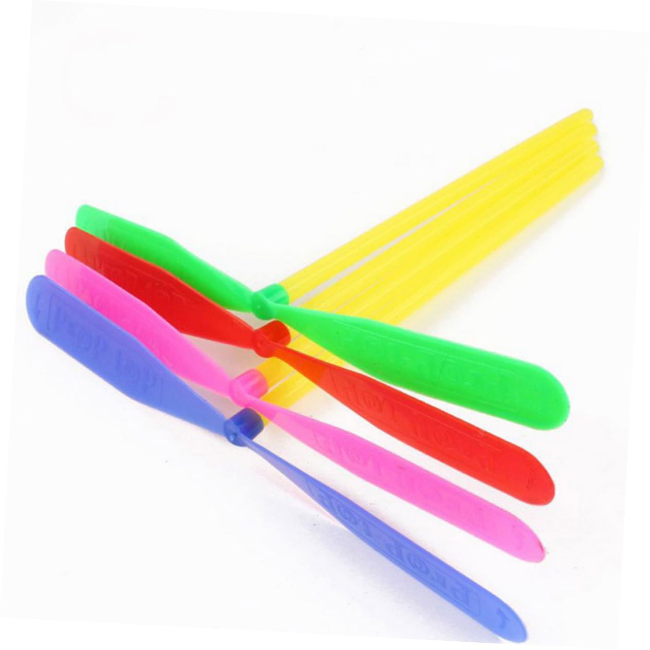 SUPVOX 100pcs Boys and Girls Flying Toys Bamboo Dragonfly Hand Rub Toys for Outdoor Recreation and Family Bonding Random Color
