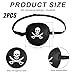 2pcs Pirate Eye Patch, Skull and Crossbone Eye Patches Mask for Kids Adults Adjustable Reusable Pirate Party Favors Accessories for Halloween Eyepatch Costume